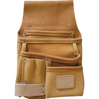 Seven Pocket Tan Leather Pouch - C-1603-TAN