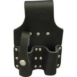 Black Leather Double Adjustable Spanner Holder Or Shifter Frog - C-SB-SC5DBL-B