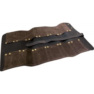 Premium Brown Leather 12 Pocket Carvers Chisel Roll - C-CCR12-BR